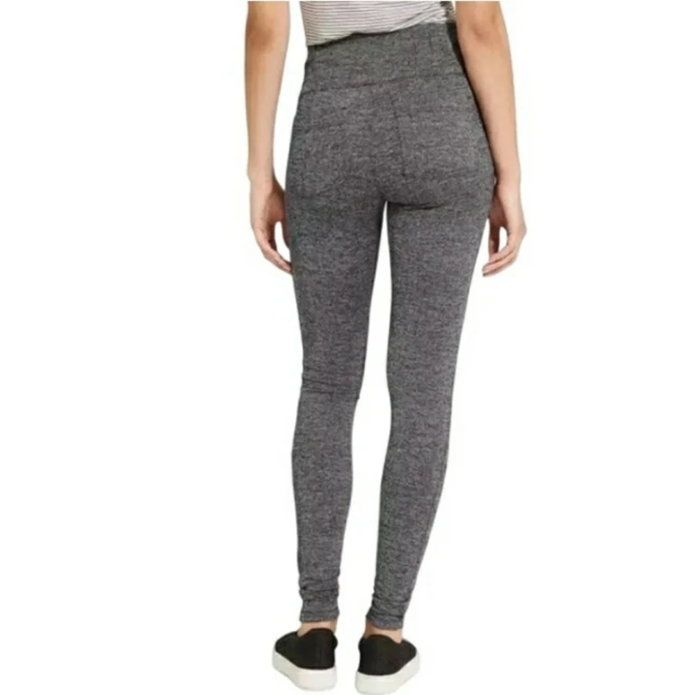 Athleta Herringbone High Waisted Leggings Pockets Medium Tall Charcoal Gray Grey - Picture 13 of 13